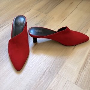 Via Spiga red abstract low heels womens size 39 or 9 US NEW